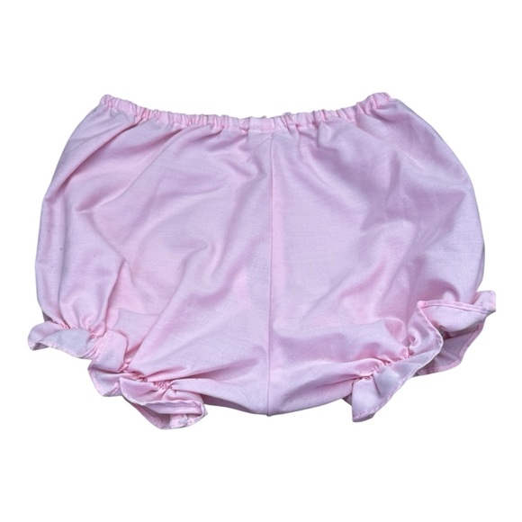 Baby Girl Easter Dress & Bloomers Open Back Pink White Polka Dot 6-9 Months VTG - Picture 6 of 11